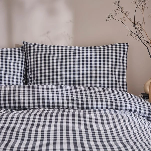 Portloe Woven Gingham Duvet Cover & Pillowcase Set 6 Portloe Woven Gingham Duvet Cover & Pillowcase Set - Image 4