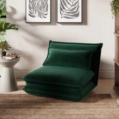 Jackson Velvet Foldable Single Sofa Bed -Habitat Store 30915924