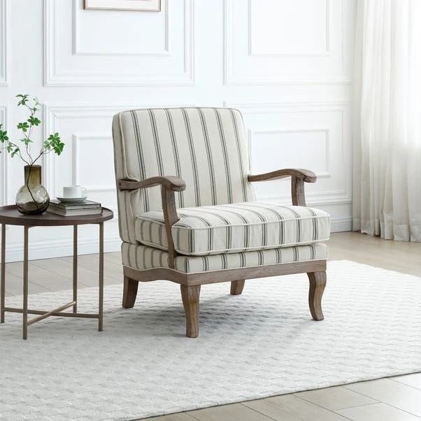 Esme Woven Folkstone Stripe Occasional Chair 11 Esme Woven Folkstone Stripe Occasional Chair - Image 9