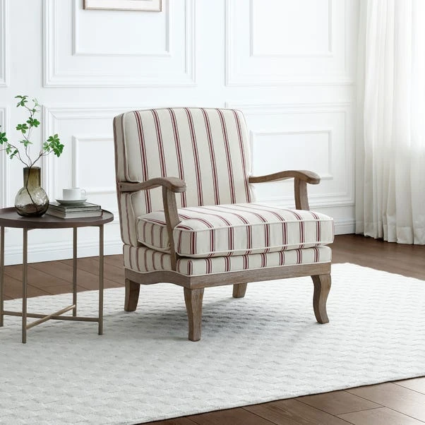 Esme Woven Folkstone Stripe Occasional Chair 3 Esme Woven Folkstone Stripe Occasional Chair