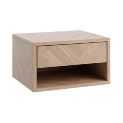 Casper 1 Drawer Floating Bedside Table, Mid Oak Effect -Habitat Store 30917480 alt04