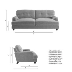 Martha Vintage Velvet 3 Seater Sofa -Habitat Store 30917769 alt09