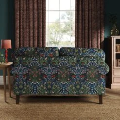 Jolene William Morris Blackthorn Print Velvet 2 Seater Sofa -Habitat Store 30917906 alt02