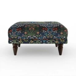 Jolene William Morris Blackthorn Print Velvet Footstool -Habitat Store 30917914 alt06