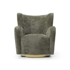 Theo Distressed Chenille Swivel Armchair -Habitat Store 30918814 alt04