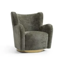 Theo Distressed Chenille Swivel Armchair -Habitat Store 30918814 alt05