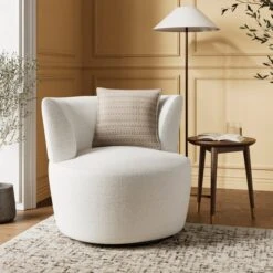 Robyn Chunky Soft Chenille Swivel Chair -Habitat Store 30918821