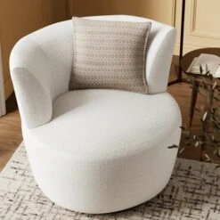 Robyn Chunky Soft Chenille Swivel Chair -Habitat Store 30918821 alt04