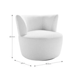 Robyn Chunky Soft Chenille Swivel Chair -Habitat Store 30918821 alt09