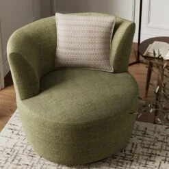 Robyn Chunky Soft Chenille Swivel Chair -Habitat Store 30918822 alt04