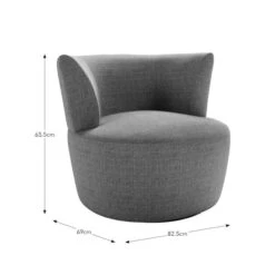 Robyn Chunky Soft Chenille Swivel Chair -Habitat Store 30918822 alt09