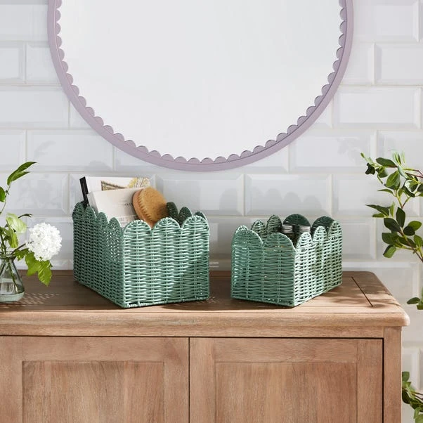 Heart And Soul Scallop Set Of 2 Baskets 7 Heart And Soul Scallop Set Of 2 Baskets - Image 5