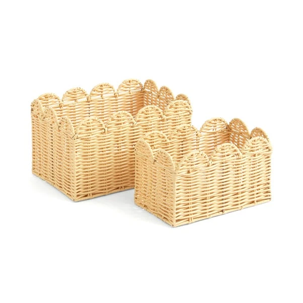 Heart And Soul Scallop Set Of 2 Baskets 5 Heart And Soul Scallop Set Of 2 Baskets - Image 3