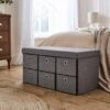 6 Drawer Faux Linen Foldable Ottoman -Habitat Store 30920039