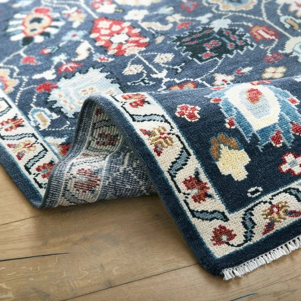 Farida Premium Hand-Knotted Floral Wool Rug 5 Farida Premium Hand-Knotted Floral Wool Rug - Image 3