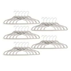 Set Of 25 Flocked Velvet Hangers 10 Set Of 25 Flocked Velvet Hangers -Habitat Store 30920314 alt02