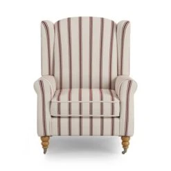 Oswald Grande Folkstone Stripe Wingback Armchair 17 Oswald Grande Folkstone Stripe Wingback Armchair -Habitat Store 30920671 alt06