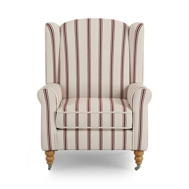 Oswald Grande Folkstone Stripe Wingback Armchair 9 Oswald Grande Folkstone Stripe Wingback Armchair - Image 7