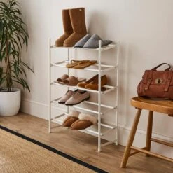 5 Tier Extendable Metal Shoe Rack