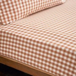 Portloe Gingham Woven Cotton Fitted Sheet 36 Portloe Gingham Woven Cotton Fitted Sheet -Habitat Store 30921094