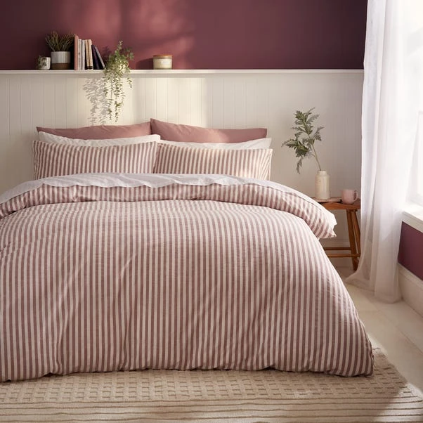 Portloe Stripe Cotton Duvet Cover & Pillowcase Set 21 Portloe Stripe Cotton Duvet Cover & Pillowcase Set - Image 19