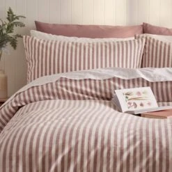 Portloe Stripe Cotton Duvet Cover & Pillowcase Set 41 Portloe Stripe Cotton Duvet Cover & Pillowcase Set -Habitat Store 30921095 alt01