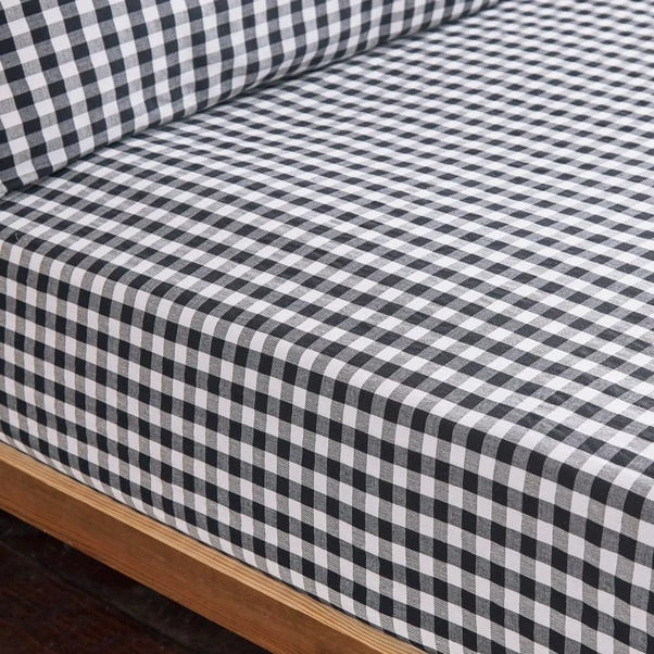Portloe Gingham Woven Cotton Fitted Sheet 14 Portloe Gingham Woven Cotton Fitted Sheet - Image 12