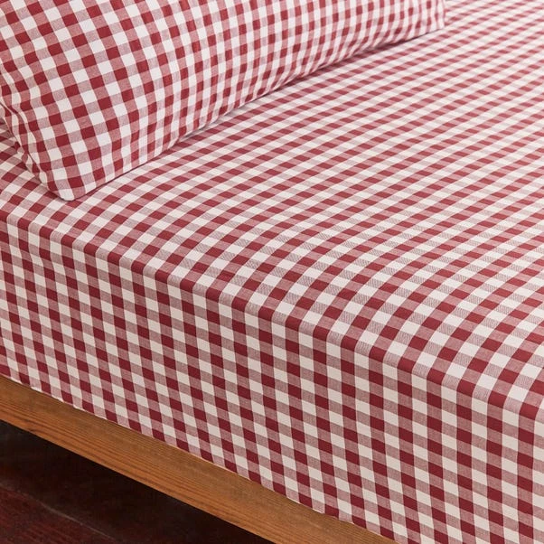 Portloe Gingham Woven Cotton Fitted Sheet 13 Portloe Gingham Woven Cotton Fitted Sheet - Image 11