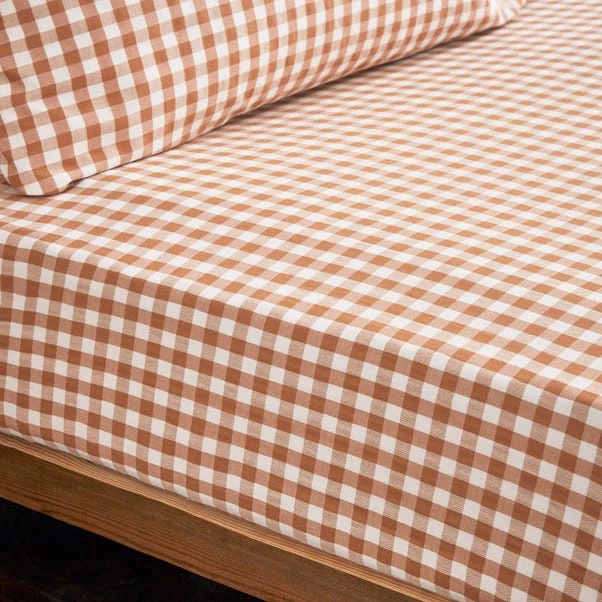 Portloe Gingham Woven Cotton Fitted Sheet 7 Portloe Gingham Woven Cotton Fitted Sheet - Image 5