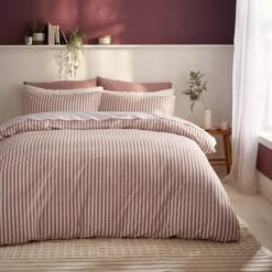 Portloe Stripe Cotton Duvet Cover & Pillowcase Set 34 Portloe Stripe Cotton Duvet Cover & Pillowcase Set -Habitat Store 30921102