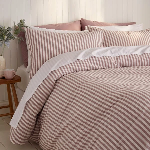 Portloe Stripe Cotton Duvet Cover & Pillowcase Set 19 Portloe Stripe Cotton Duvet Cover & Pillowcase Set - Image 17