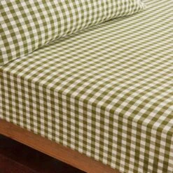 Portloe Gingham Woven Cotton Fitted Sheet 25 Portloe Gingham Woven Cotton Fitted Sheet -Habitat Store 30921111