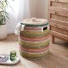Rainbow Round Storage Basket With Lid 2 Rainbow Round Storage Basket With Lid -Habitat Store 30921125
