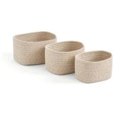 Jupiter Set Of 3 Woven Fabric Baskets 7 Jupiter Set Of 3 Woven Fabric Baskets -Habitat Store 30921593 alt02
