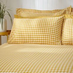 Portloe Gingham Woven Cotton Standard Pillowcase Pair -Habitat Store 30921976