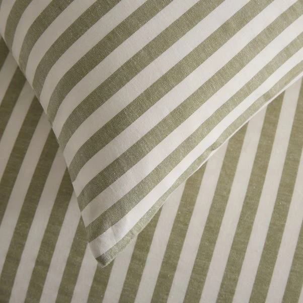 Portloe Stripe Cotton Duvet Cover & Pillowcase Set 13 Portloe Stripe Cotton Duvet Cover & Pillowcase Set - Image 11
