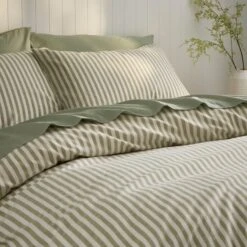 Portloe Stripe Cotton Duvet Cover & Pillowcase Set 24 Portloe Stripe Cotton Duvet Cover & Pillowcase Set -Habitat Store 30922253 alt03