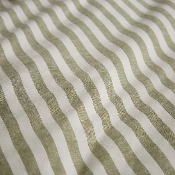 Portloe Stripe Cotton Duvet Cover & Pillowcase Set 6 Portloe Stripe Cotton Duvet Cover & Pillowcase Set - Image 4