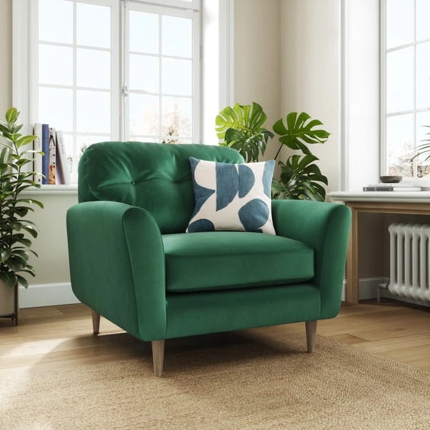 Sven Opulent Velvet Snuggle Chair 3 Sven Opulent Velvet Snuggle Chair