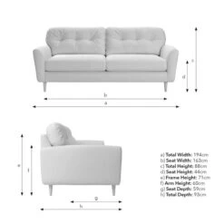 Sven Chunky Chenille 4 Seater Sofa -Habitat Store 30922704 alt09