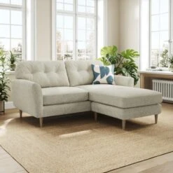 Sven Chunky Chenille Reversible Corner Chaise Sofa -Habitat Store 30922705
