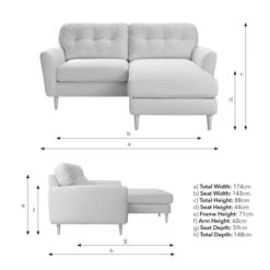 Sven Chunky Chenille Reversible Corner Chaise Sofa -Habitat Store 30922713 alt09
