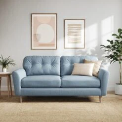 Sven Chunky Tonal Weave 3 Seater Sofa -Habitat Store 30922727