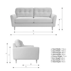 Sven Chunky Tonal Weave 3 Seater Sofa -Habitat Store 30922735 alt09