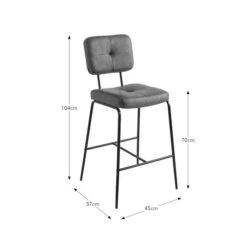Jessie Counter Height Bar Stool, Faux Leather -Habitat Store 30924810 alt09