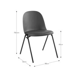 Burton Dining Chair, Faux Leather -Habitat Store 30924935 alt09