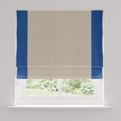 Luna Bordered Blackout Roman Blind 25 Luna Bordered Blackout Roman Blind -Habitat Store 30925012 alt02