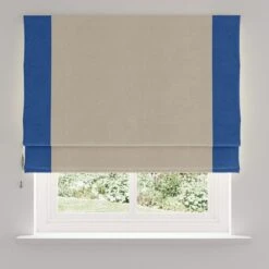 Luna Bordered Blackout Roman Blind 27 Luna Bordered Blackout Roman Blind -Habitat Store 30925012 alt03