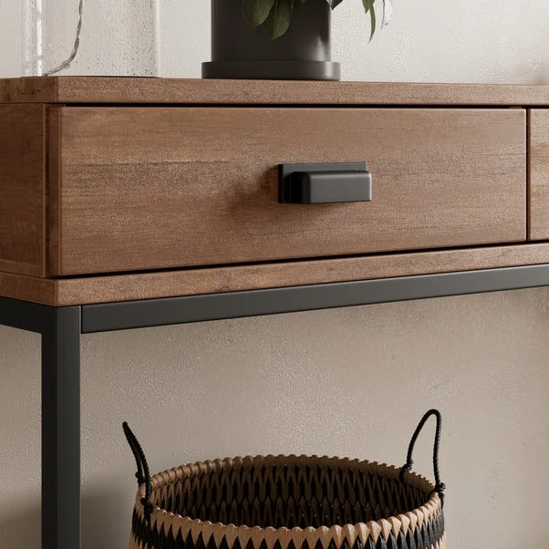 Fulton Extra Wide Console Table, Pine Effect 6 Fulton Extra Wide Console Table, Pine Effect - Image 4