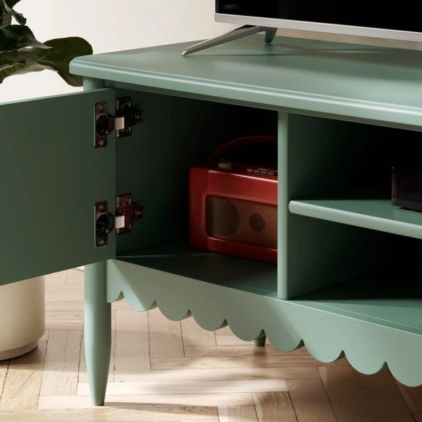 Remi Scalloped Small TV Unit For TVs Up To 46" 5 Remi Scalloped Small TV Unit For TVs Up To 46" - Image 3